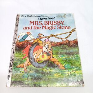 Little Golden Book Secret of NIMH Mrs Brisby and the Magic Stone 80s Animation